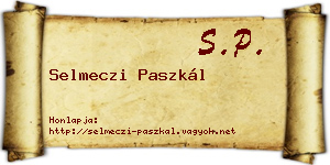 Selmeczi Paszkál névjegykártya